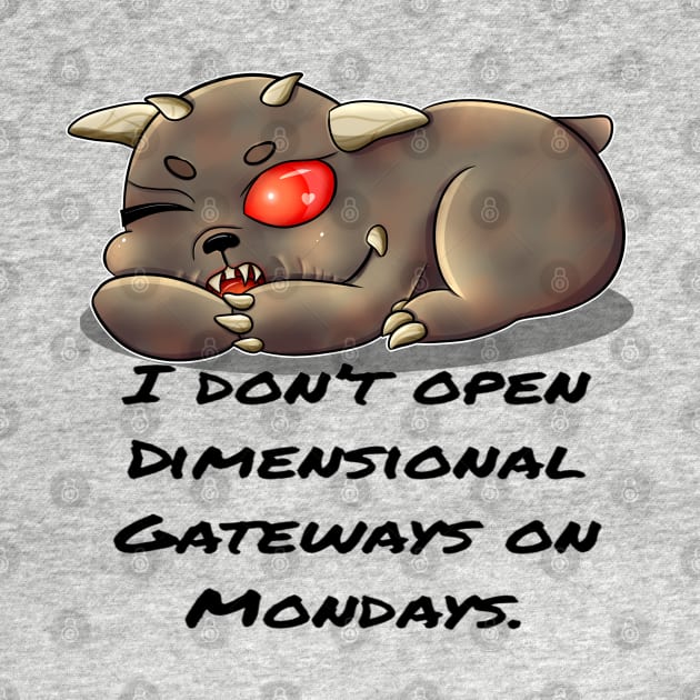 Tiny Terror Zuul Monday Gateways - Light Colors by CallistoCreates